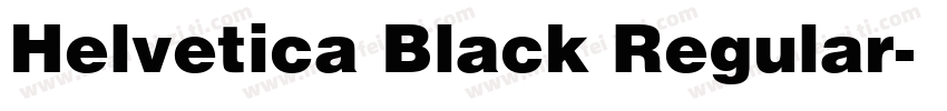 Helvetica Black Regular字体转换